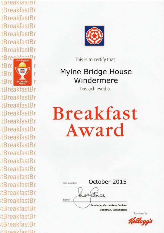Mylne Bridge House Bed and Breakfast Windermere Eksteriør billede